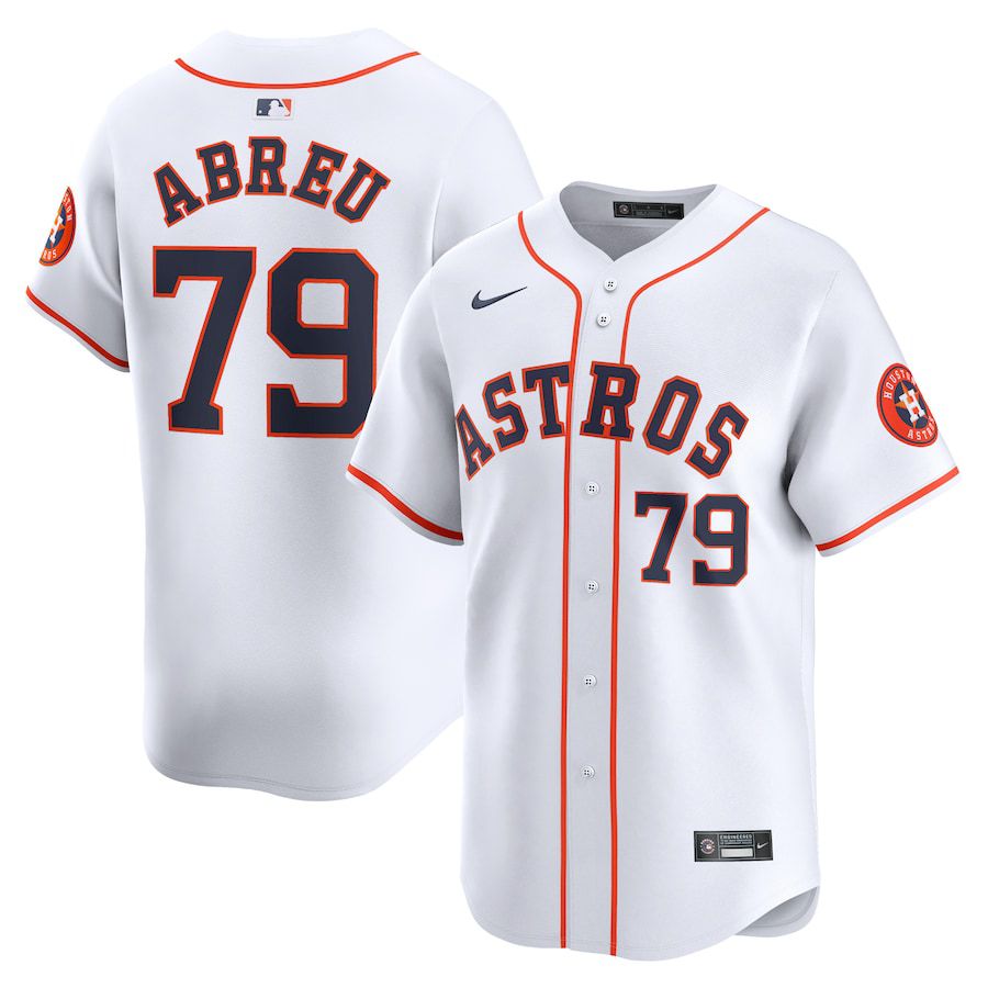 Men Houston Astros #79 Jose Abreu Nike White Home Limited Player MLB Jersey->customized mlb jersey->Custom Jersey